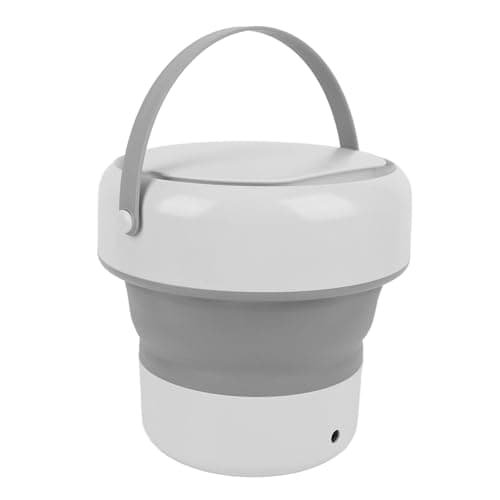 Mini Washing Machine with 360 Degree Three Dimensional Washing 10 Minute Quick Wash 4.8L Capacity Foldable and Portable Washing Machine (Blue)(White)