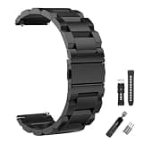 22mm Smart Watch Band, for CARBINOX Blaze/Edge/Vortex, Compatible with AMAZTIM M2/T3/M3 Ultra/M3/T2/M3E, Stainless Steel Metal Strap & Soft Silicone Replacement Band, with Adjustment Tool, 2-Pack, Men