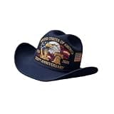 Simnek 250th Anniversary Hat, Retro Patriotic Cowboy Novelty Hats 1776–2026, Independence Day Themed Cowboy Cap, Unisex