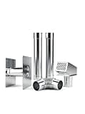 Vancepic 3" Stainless Steel Direct Vent Kit for Indoor Tankless Water Heaters, Includes Vent Cover, Adjustable Wall Thimble, 2 Straight Pipes and 90° Elbow, T304 Venting System