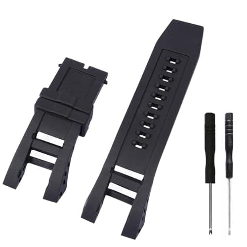 Senphyton for Invicta Subaqua Noma IV Watch Replacement Rubber Silicone Band/Strap - Black Invicta Watch Strap