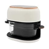 Air Fryer with Visible Glass Basket, 4L, Touch Screen, LED Display, 900W, White, Modern Style, Tabletop, for Home and Kitchen