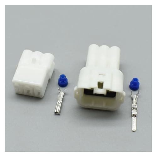 HUOJUA 1-20Kit Sets 6 Pin HM 090 Male Female Motorcycle Connector Electrical Connector Fit 6189-6171 6180-6181(Male female white,1SET_6P)