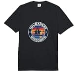 Milwaukee Wisconsin Vintage Sailing Sail Boat xi Comfort Colors Adult Heavyweight T-Shirt