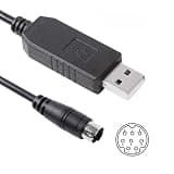 Bainoontech Compatible with Alicat USB to Mini Din 8P RS232 Serial Adapter Cable, Prolific PL2303GT for Mass Flow Meters and Controllers PC Communication(1.0m/3.3ft)