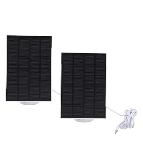 Luocute Panel, High Efficiency Monocrystalline Silicon Solar Charger with 360 Adjustable Bracket and 9.8ft Cable, IP65 for Outdoor Security Cameras Rechargeable