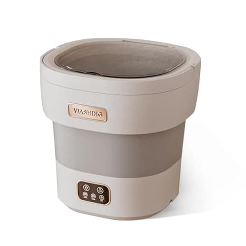 12L Portable Mini Washing Machine, Foldable Compact Laundry Machine with Basket Spin, Mini Washer and Spin-Dryer for Travel Apartment, Socks, Underwear
