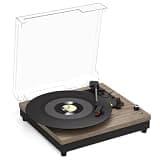 Maio Vintage Record Player with Bluetooth Speaker, 3-Speed Belt-Drive Turntable for Vinyl Records, Built-in Stereo Speakers, Retro Gramophone with 3.5mm Audio Output for External Speakers(E200G)