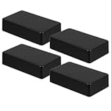 Balacoo 4pcs Portable Black Abs Plastic Storage Boxes for Money and Valuables, Hidden Safe Containers with Compact 100x60x25mm Design, for Travel and Home Use