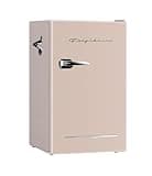 Frigidaire Retro Compact Fridge with Chiller, 3.2 cu ft Countertop Fridge with Built-In Bottle Opener, Compact Refrigerator for Office, Bedroom, Dorm Room or Cabin - 16.5" D x 19" W x 31" H (Coral)