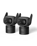 eufy Security Indoor/Outdoor Camera C31(2-Pack), P66, Spotlight-Free Color Night Vision, 360° Coverage View, AutoTracking,Human/Vehicle/Pet/Cry Detection, 24/7 Recording, Black (No Subscription)