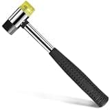 Small Rubber Mallet Hammer, 25 mm Double-Sided Head, Non-Slip Grip