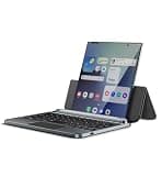 Dexnor for Samsung Galaxy Z Fold 7/6/5 Keyboard Case, Portable Compact Mini Bluetooth Keyboard with Adjustable Stand/Touchpad/Pen Holder/Backlight for 4.7"-11" Phones/iOS/Android/iPad mini, Gray