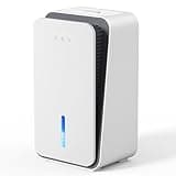 Dehumidifier for Home,1000 sq.ft Dehumidifier for Basement Bathroom Bedroom with Auto Shut Off, Built-in Aromatherapy Diffuser,7 Colors LED Light, Quiet Dehumidifiers with Sleep Mode(CS08-Snowy)
