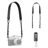 ULANZI CSS2 Camera Strap, Quick Release Neck Shoulder Strap with 60kg Load Capacity, Adjustable Padded Anti-Slip Strap for DSLR Mirrorless Camera Binocular Camcorder (Shadow Black)