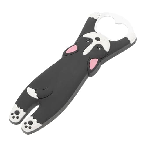 Magnetic Bottle Opener Refrigerator Magnet Animal Beer Opener Fridge Magnet Bottle Opener Bottle Cap Opener Corkcircle Silicone Bottle Opener Manual Stainless Steel Husky (Black 14X5X0.5CM)
