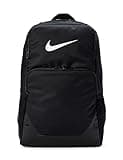Nike Brasilia Backpack (X-Large), Black/Black/White, MISC
