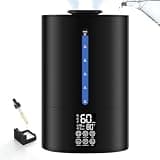 Coolfiqu 6L Humidifiers for Bedroom Large Room Home,Cool and Warm Humidifier for Baby and Plants Hot Mist Top Fill Desk Humidifier Oil Diffuser,Quiet,Auto Mode,360°Nozzle-Midnight Black(2026 Upgraded)