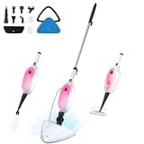 Steam Mop & Detachable Handheld Steamer 2-in-1 Design, 20s Fast Heat-Up, 16FT Power Cord, 10-in-1 Multi-Purpose Steam Cleaner for Hardwood Floors/Carpet/Tile/Grout/Window/Stove for Deep Home Cleaning