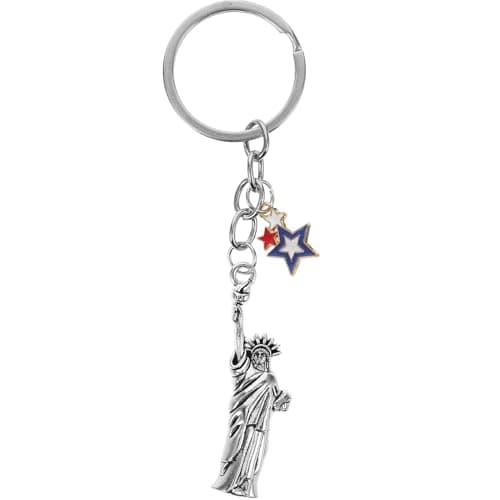 Hemoton Statue of Liberty Keychain Set of 4, Usa Flag Patriotic Key Rings, Small Hanging Bag Pendants for Travel Souvenir and Accessories