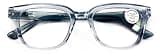 V.W.E. Translucent Progressive Reading Glasses - No Line or Bubble - Clear Zero Power on Top Reader CR13 (Ice Blue, 2.00, x)