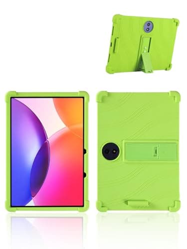 for TCL TAB A1 Plus Android 16 Tablet,12.2" 2.4K Ultra Clear Display Tablet Model Case,UYRUREL Soft Silicone Adjustable Stand Cover Lightweight Kids Friendly,Green.