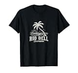 Rio Dell California Palm Tree Beach Design T-Shirt