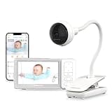 CHILLAX Baby Monitor with Camera and Audio, No WiFi or WiFi Optional,1080p Full HD Camera with 5” 720p Screen, Privacy Mode, Flexible Gooseneck, Auto-Dimming LED, Two-Way Talk, and Night Vision,