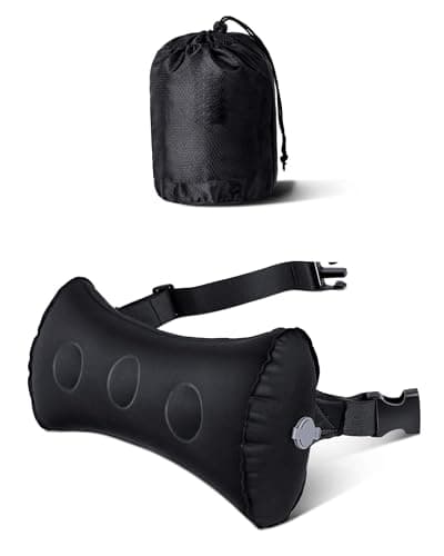 KUKIHO Portable Inflatable Back Cushion for Travel – Customizable Firmness for Flights, Commutes & Road Trips