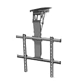 JDXQBLD Tv Wall Mount Adjustable Ceiling Tv Mount Bracket, Telescopic Electric Tv Lift with Auto Lifting, 0-85° Flip Down, Fits 32-70 Inch Tvs, Loading 110 Lbs