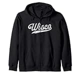 Vintage Wisco Classic Script State Connect Zip Hoodie