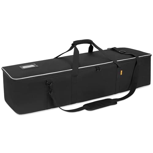 ITHWIU Multifunctional Tripod Bag 40 X 9.5 X 9.5 Inches / 101.5 X 24 X 24 cm Heavy Duty Tripod Carrying Case with Handle for Microphone Stands, Lights, Speakers, Cameras, Booms, Black