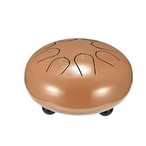 SLYNSW 6-inch Steel Tongue Drum 8 Tuning Tambourine Hanging Drum and Drumsticks Rucksack Percussion Instrument (Color : D)