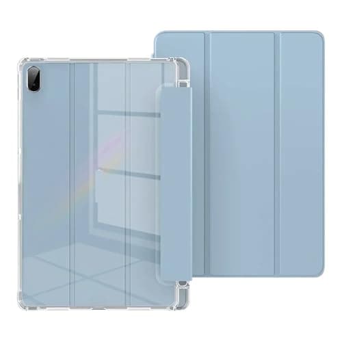 PMPLBEBAZ PU Leather Tablet Cover Suitable for Lenovo Tab M10 Plus 3rd/Xiaoxin Pad 2022 10.6 Silicone Back Case with Pencil Holder(Sky Blue,M10Plus 3Gen)