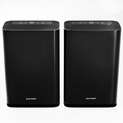 PuroAir 400 HEPA Air Purifiers for Home Large Rooms - Covers 2,000 Sq Ft - Filters Up to 99.9% of Pollutants, Smoke, Pollen, Dust, and VOCs - Quiet HEPA Air Filter - Air Purifiers for Bedroom (2 Pack)