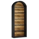 Tall Two-Tone Bookshelf with Closed Back