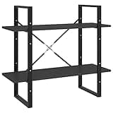 KGHFDVB Industrial 2-Tier Book Cabinet Gray 31.5x11.8x27.6 Inches Engineered Wood Bookshelf for Home Office, Small Bookcase with 2 Shelves for Books and Decor