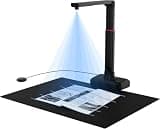 A2 Overhead Scanner,Large Format Book Scanner,Auto Flatten Curved Page Technology,Ocr Text Recognition,Works with Windows and Mac,for Remote Classes,Office and Education
