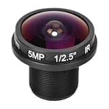 Luwecf Lens 5MP Wide Angle Panoramic Lens View for Clear Imaging Sturdy PP Material Easy Installation Suitable for Office
