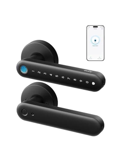 eufy Security Smart Lock FamiLock C32, Fingerprint Keyless Door Lock with Handle,Interior Doors, Built-in Wi-Fi (2.4 GHz Only), App Control, Auto Lock, 4 AA Batteries, Alexa/Google,Rekey Not Supported