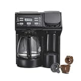 TOREXA FlexBrew Coffee Maker, Pod Compatible Single Serve Coffee Maker & 12-Cup Coffee Pot, Black - BREW MULTIPLE CUPS WITHOUT REFILLING THE 40 OZ WATER RESERVOIR