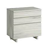 IPAIREN 2-Drawer Lateral File Cabinet, Off White Gray Engineered Wood Storage Cabinet for Letter Legal Files, Modern Home Office Filing Cabinet with Smooth Metal Slides