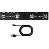 Rechargeable Wireless MIDI Foot Pedal Controller - Bluetooth Enabled, 4 Programmable Switches for Loop Pedals, Tuners, and Video Playback Functions