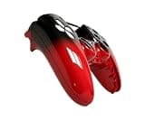 IFEEHE Gradient Red Front Back Shell for PS5 Controller with Touchpad Cover Faceplate for PS5 BDM-010/020/030/040/050 (Front+Touchpad)