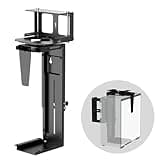 Pholiten Under Desk CPU Mount, Universal Desk Leg CPU Mount, 3.94 to 11.61 Inch Wide Computer Case CPU Hanger Holder, Table Beam CPU Mount Bracket Computer Tower Wall and Under Counter Holder