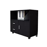 ntumLeap Mobile Filing Cabinet with Wheels-Thickened Low Office Storage,Multi-Colored Data Cabinet & Printer Stand,Ideal for Home Office Nization,Black-One Size