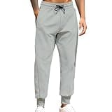 Mens Fleece Motion Joggers Regular Fit Tapered Workout Sweatpants Athletic Sports Running Pocketed Sports Pants Gray
