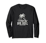 Rio Dell California Palm Tree Beach Design Long Sleeve T-Shirt
