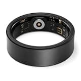 Generic Smart Ring Health and Fitness Tracker with Heart Rate, Blood Oxygen, Sleep and Activity Tracking, Phone GPS and Gesture Camera Control, 10ATM, Black, Size #10 (19.9 mm)