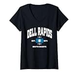 Women's Dell Rapids South Dakota SD Retro Throwback Souvenir V-Neck T-Shirt